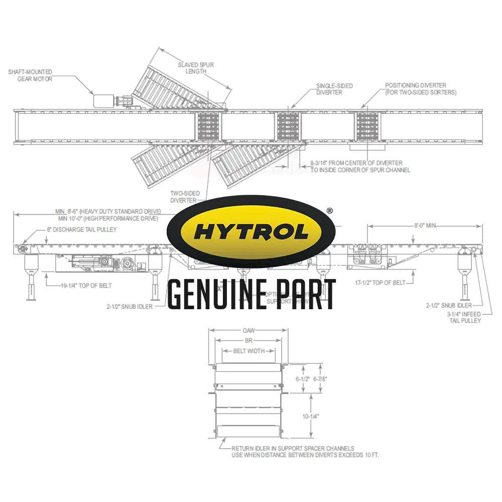 Hytrol WA-023623-R | 1'4"LG SIDE CHNL WELD - RH  4"RC  4.75"T